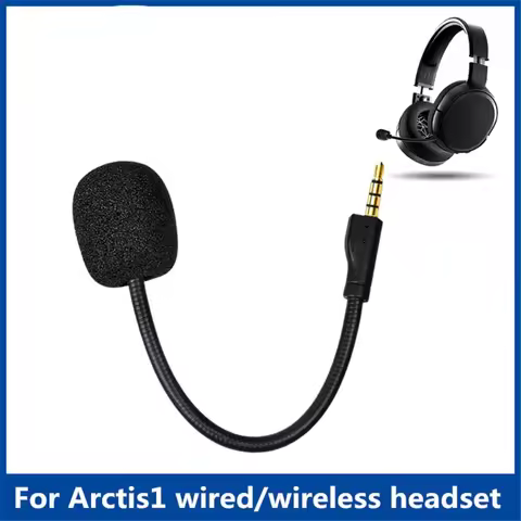 Replacement Game Mic Detachable Microphone Boom for ~Steelseries Arctis 1 1.0 One Wired Wireless Hea