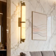 Simple Imitation Marble Wall Lamp Living Room Minimalist Round Tube Wall Lamp Villa Hotel Aisle Foye