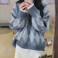 Hanigoods HG168 Knit Argyle Sweater/Knitwear/Outer/Knit Sweater