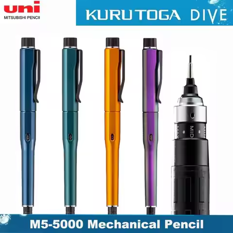 Uni M5-5000 Automatic Pencils, KuruToga Dive Self-turning Lead Core, Drawing Writing Supplies, Exqui