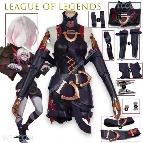 LOL Briar Cosplay Costume Official Game Accurate Outfit Full Set with Wig for Women Halloween Party