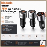 【1Yr Warranty】 MCDODO 130W I 90W I 75W Digital Display 1C+1A I 2C+1A PD Fast Car Charger for Trucks 