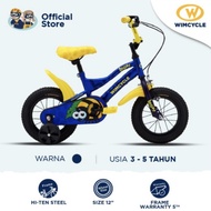 Sepeda Anak Wimcycle Bugsy Boys 12 Inch Warna Biru Dengan Roda Bantu