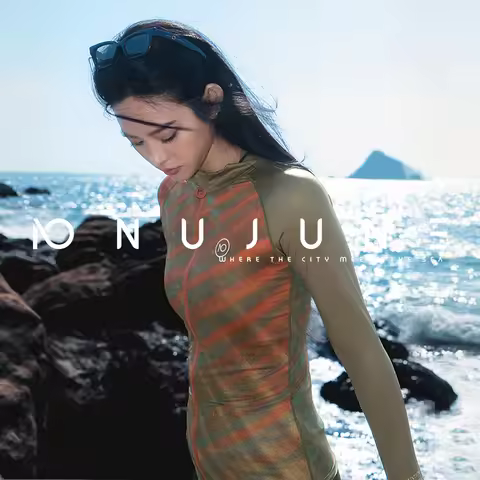 Nu-June Women Set Nu-June Women Surf Suit 2 Pieces Set Rashguard Swimming Zipper Long Sleeves Surfin