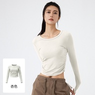 Quick-Drying Clothes Ladies Sports Slim-Fit Yoga Top Breathable Narrow-Waist Yoga Clothes Fitness Cl