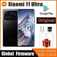 Xiaomi 11 Ultra 5G ทั่วโลก95% รอม11อัลตร้า8GB 256GB 5G โทรศัพท์มือถือ Snapdragon 888 50MP กล้องสามตั