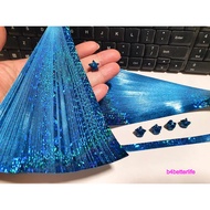 Pack of 600 Strips Blue Color Tiny Lucky Stars Origami Paper. 16.5cm x 0.8cm. (4D Glittering paper s