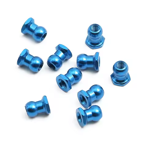 10 pieces of 5mm aluminum alloy ball nut 53640 Blue for 1/10 Tamiya RC automotive upgrade parts kit