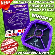 AIR FILTER Y15 UMA RACING 100%ORIGINAL UMA RACING  AIR FILTER KOTAK ANGIN Y15ZR V1 V2 AIR FILTER Y15
