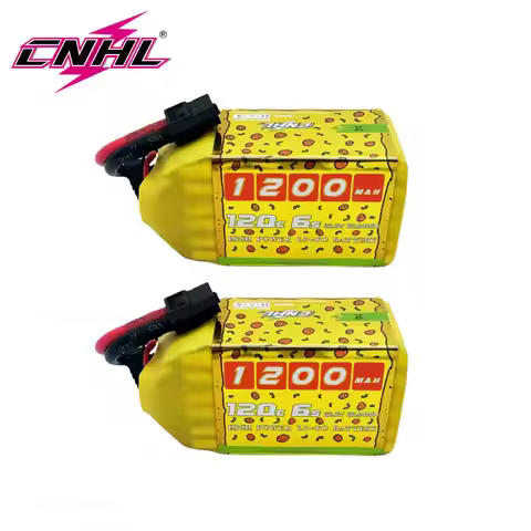 2PCS CNHL 6S 22.2V Lipo Battery 1200mAh 120C With XT60 Plug For RC FPV Drone Quadcopter Airplane Hel