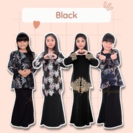 Baju Kurung Budak  Lace BLACK Ready Stock Baju Raya AYANNA Kurung Gorgeous Black Hitam