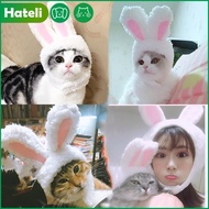 【HATELI】Cat Hat Pet Headgear Cute Rabbit Drag Hat Cat Headwear Performance Props Funny Pet Hat Rabbi