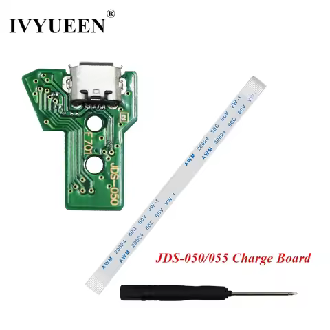 IVYUEEN USB Charging Port Socket Circuit Board 12Pin JDS 011 030 040 050 for Dualshock 4PS4 Controll