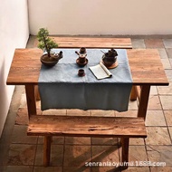 Old Elm Chinese Style Combination Kung Fu Tea Table Zen Long Table Hotel Simple Table Chair Dining T