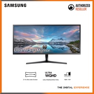Samsung 34 inch Ultra WQHD 3,440 x 1,440 Monitor LS34J550WQEXXY / 4ms Response Time / 75Hz Refresh Rate / VA Panel / Picture-In-Picture / Picture-By-Picture / HDMI + DP / AMD FreeSync / Wall Mountable