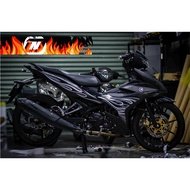 Tem 3 lớp Exciter 150 lửa trắng đen mới 2025