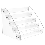 (REYBM)CD Holder 5 Tier Clear CD Organizers CD Display Rack Holds Up to 30 Standard DVD Cases for Me