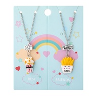 Popcorn Item BFF Cute Children's Accessories Best Friend Necklace Cartoon French Fries Necklace ZEVB