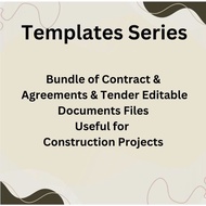 🔥Templates Series - Bundle of Contract & Agreement & Tender Editable Document Files Useful for Const