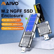 MAIWO M.2 NGFF SATA SSD Enclosure Case M.2 To USB 3.0 Gen 1 5Gbps High-speed SSD Enclosure For SATA 