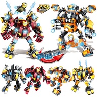 Compatible with Lego Avengers4Ninjago Iron Man3Anti-Hulk Mech Doll Toy Assembled Building Block Toys