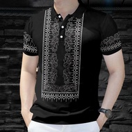 Barong Tagalog For Men 2025 Modern Barong Short Sleeve Vintage Ethnic Style Shirt Executive Men Baro
