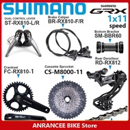 Shimano GRX RX810 Hydraulic Disc Brake Groupset 1x11 Speed Road Gravel Bike Crankset Shifter Brake C