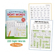 220 Essential Sight Words Workbook For Kids Ages 5-8 English Sight Words Tracing, Writing & Word Sea