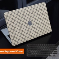 Luxury customization Laptop case for Apple Macbook air M3 M2 15 13 inch A2681 A3114 Leather Skin Cover Retina Macbook accessories Pro 13.3 14 inch A2918 A2337 Free keyboard cover