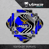 Stiker Sangkar Lovebird motif RAJA EBOD COMPANY Decal Tebok Sangkar Burung LOVEBIRD