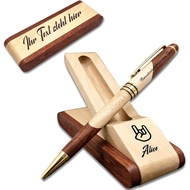 PersonalisedBallpointPenwithEngravingBallpointPenHolderwoodBallpointPenasaGiftforOfficeSchoolCompany