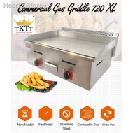 ☏¤TKTT 720 Stainless Steel Gas Desktop Griddle Flat Top Commercial Western Grill Stove Dapur Kuali B