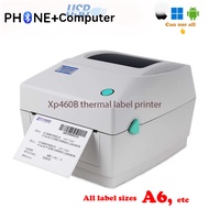 A6 Waybill Printer USB & Bluetooth Thermal Printer with Roll Paper Barcode, Express Label, Sticker, 