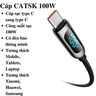 Cáp sạc nhanh type C to Type C 5A PD 100W CATSK Baseus cho Xiaomi Huawei Samsung Macbook