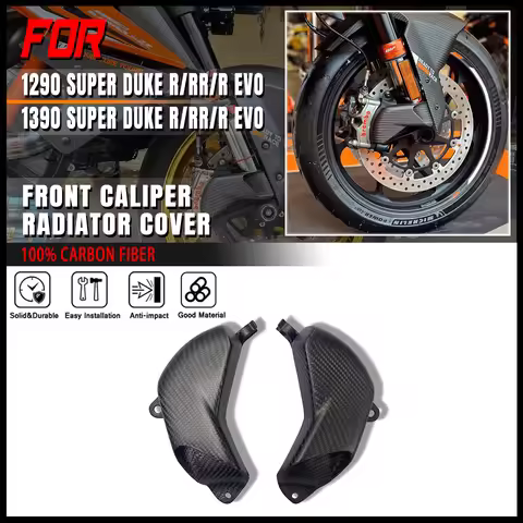 For 1290 1390 Super Duke R / RR / R EVO Carbon Fiber Accessories Motorcycle Front Caliper Radiator C