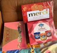 Merci 巧克力、Roca 太妃糖、Blue Diamond 杏仁綜合 堅果禮盒 朱古力禮盒