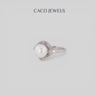 CACO 3A Premium Freshwater Pearl Ring 925 Sterling Silver "Argent (Ring)" (1 Pair)