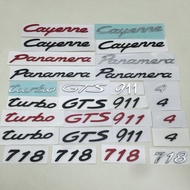 Car decoratio New Porsche 718 logo Cayman logo Boxster rear rear logo modified 911 logo black Tail t