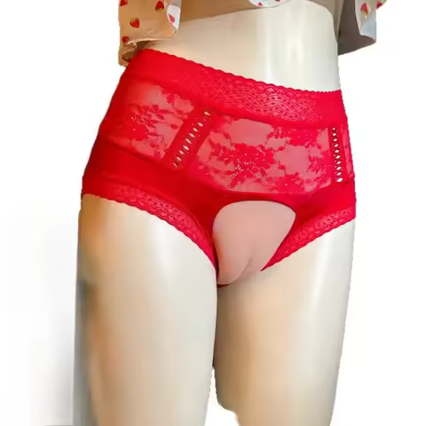 Silicone Tucking Gaff Briefs for Transgender High Waist Satin Lace Shaping Panties Crossdresser Cosp