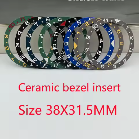 SKX007 Ceramic Bezel Insert Size 38mm X 31.5mm Flat Piece To Fit SKX007 SKX009 SKX011 SKX171 SKX173 