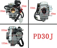 PD30J คาบูเรเตอร์มอเตอร์ไซค์สำหรับรถสกู๊ตเตอร์ระบายความร้อนด้วยน้ำสำหรับฮอนด้า CN250 CH250 CF250สี่ล