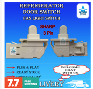 Sharp refrigerator freezer door switch 3-pin fan light switch/control power switch Peti Sejuk Suis product diagram 3-pin