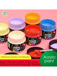 High-Quality 100ml/3.38oz Acrylic Paint For Canvas, Crafts & DIY Creations,For School Supplies,Back 