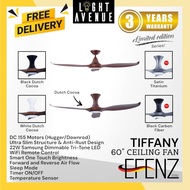 Wifi] EFENZ Limited Edition DC Ceiling Fan Tiffany 603 With 22W Dimmable Samsung LED + Remote Control 3 Blade 60"