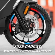Used For BMW C400GT 2025 Bike Accessories Rim Safety Decoration Decals Motorcycle Wheel Hub Reflecti