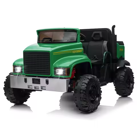 2 Seater Kids Car, 12 V 7 AH x 2 Ride on Car for Kids, Kids UTV with Tipping Bucket, Remote Control 