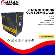 SYP 5G Indoor | Outdoor CAT6 UTP CCA Network Cable Black PVC 305M INTERNET CABLE | CCTV | HIKVISION