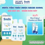 Nước Tắm Thảo Dược SACHI Dịu Mát Da Ngừa Rôm Sảy Hỗ Trợ Ngăn Cảm Cúm Cảm Lạnh Cho Bé Lọ 250ml / 500m