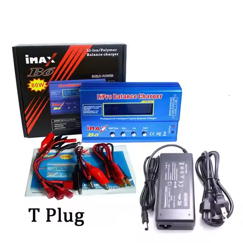 Imax 80w B6 RC Balance Charger with T XT60 Tamiya Connector Plug for Lipo NiMH NiCd Battery Balance 
