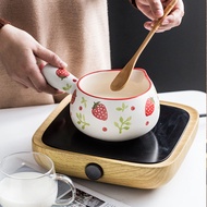 Milk Pot Mini Small Casserole Hot Milk Porridge Instant Noodle Ceramic Pot Baby Household Food Supplement Small Pot Can Be Boiled